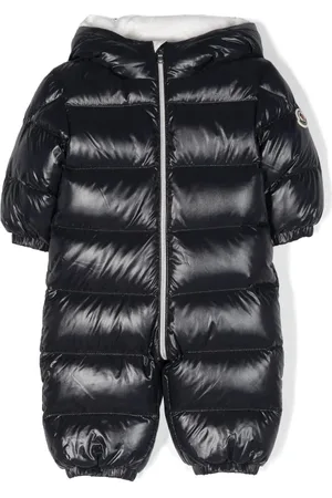 Moncler Polstret flyverdragt i satin med logomærke