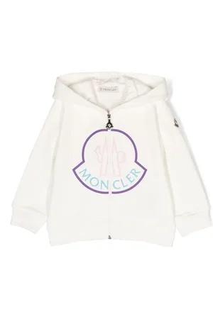 Moncler Hættetrøje med logotryk og lynlås
