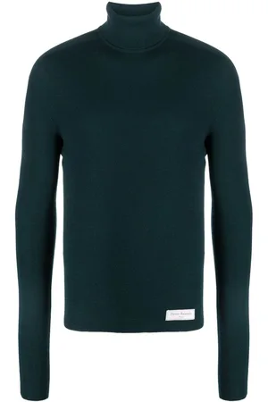 Balmain Ribstrikket trøje med logomærke