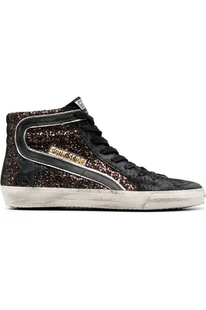 Golden Goose High-top Slide sneakers med glimmer
