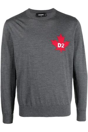 Dsquared2 Sweater med ahornbladmotiv
