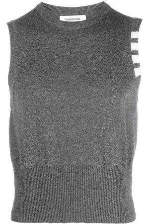 Thom Browne Strikket vest med stribet detalje