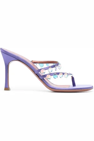 Amina Muaddi Tina 105mm sandaler med krystaludsmykning