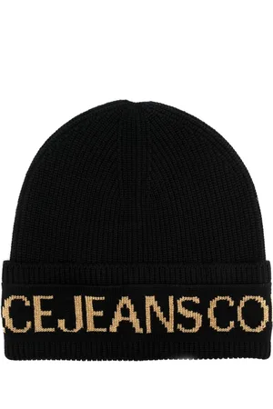 VERSACE Ribstrikket hue med logotryk