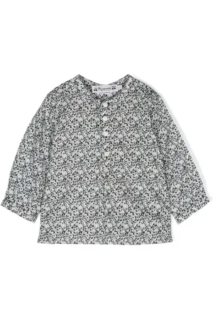 BONPOINT Langærmet bluse med blomstertryk