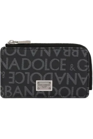 Dolce & Gabbana Pung i jacquard med logo og lynlås