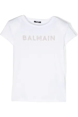 Balmain T-shirt med logoudsmykning