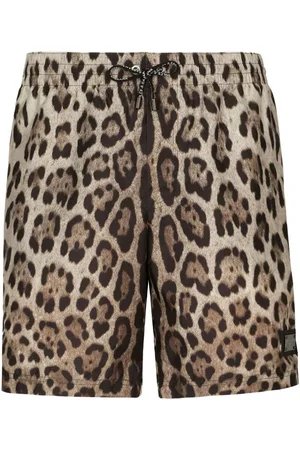 Dolce & Gabbana Badeshorts med leopardtryk