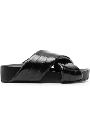 Jil Sander Sandaler i læder med krydsende remme