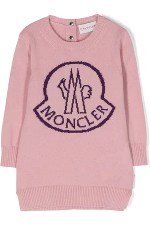 Moncler Strikket sweatshirt-kjole med logotryk