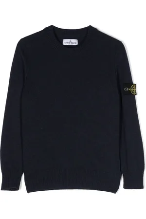 Stone Island Trøje med rund hals og kompasmærke