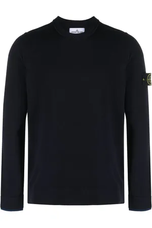 Stone Island Trøje med rund hals og kompasmærke