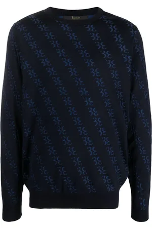 BILLIONAIRE Striktrøje med monogram-jacquard