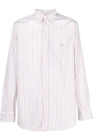 Etro Stribet skjorte med broderet logo