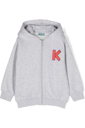 Kenzo Hættetrøje med broderet logo og lynlås