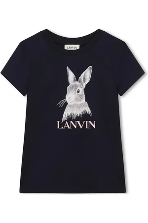 Lanvin T-shirt med logotryk og rund hals