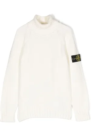 Stone Island Trøje med kompasmærke og rullekrave