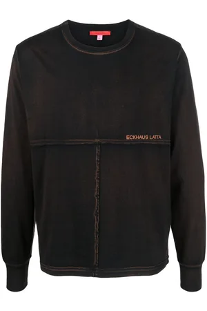 ECKHAUS LATTA Sweatshirt med logotryk og paneler