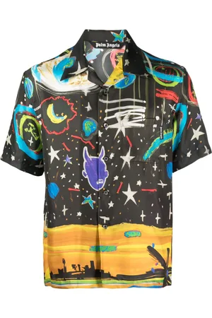 Palm Angels Starry Night bowling-skjorte