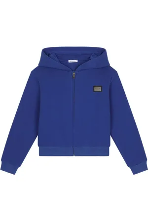 Dolce & Gabbana Hættetrøje med logoplade og lynlås