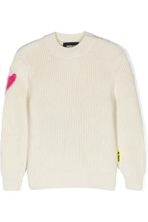 BARROW Intarsiastrikket sweatshirt med logo