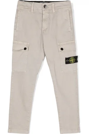 Stone Island Cargo-bukser med kompasmærke og smal pasform