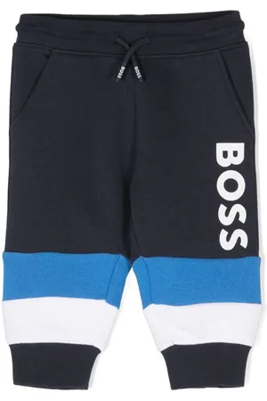 HUGO BOSS Joggingbukser med stribedetalje og logotryk