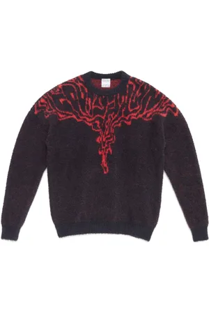 MARCELO BURLON Intarsia-strikket Fluid Wings trøje