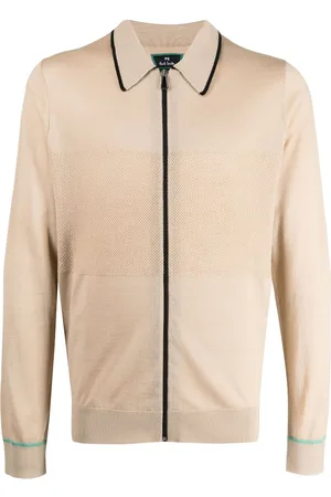 Paul Smith Finribbet cardigan med spread-krave