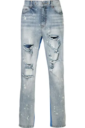 MOSTLY HEARD RARELY SEEN Half and Half-jeans med paneler