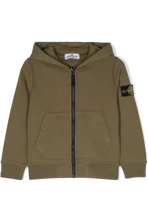 Stone Island Compass cardigan med lynlås og logomærke