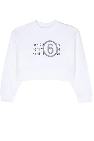 Maison Margiela Sweatshirt med rhinsten-udsmykning og logotryk