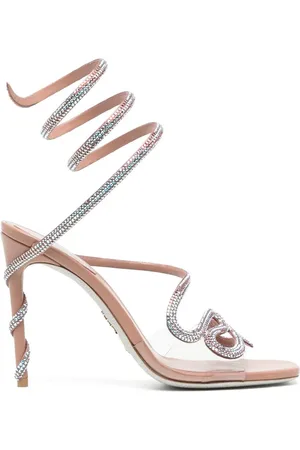 RENE CAOVILLA 100mm Morgana sandaler med rhinstenudsmykning
