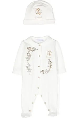 Roberto Cavalli Babydragt-sæt med filigran- og logotryk