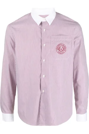 Sporty & Rich Stribet skjorte med broderet logo