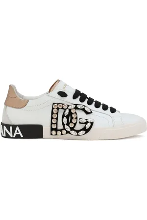 Dolce & Gabbana Portofino sneakers med rhinstenudsmykning