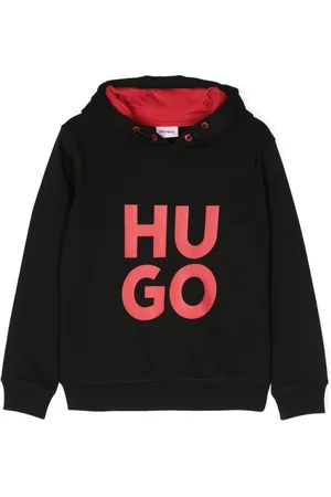 HUGO BOSS Hættetrøje med logotryk og snoretræk