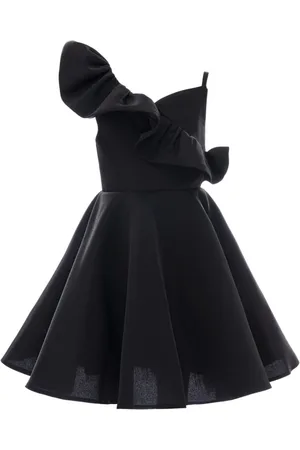 Tulleen Flæsekjole med off-shoulder-detalje