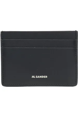 Jil Sander Kortholder i læder med logotryk