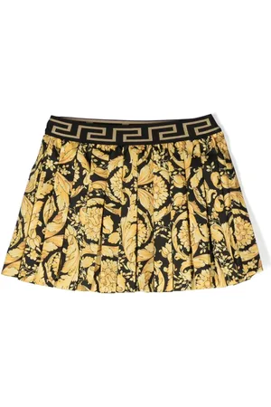 VERSACE Plisseret nederdel med baroktryk