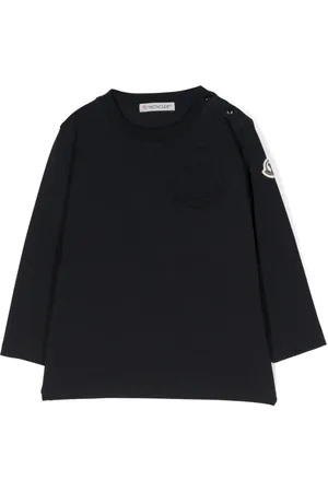 Moncler Sweatshirt med rund hals og logobroderi