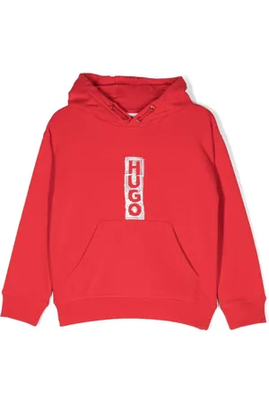 HUGO BOSS Hættetrøje med logotryk og snoretræk