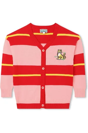 Kenzo Stribet cardigan med broderet logo