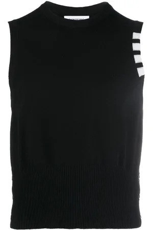 Thom Browne Strikket vest med stribet detalje