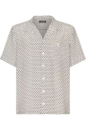 Dolce & Gabbana T-shirt i silke med DG-tryk