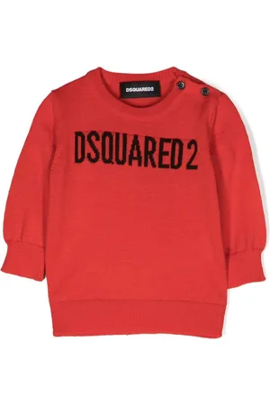 Dsquared2 Intarsiastrikket trøje med logo