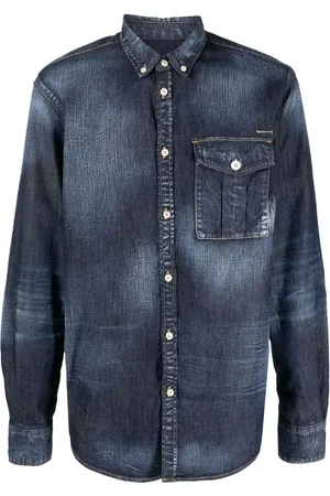 Dsquared2 Denimskjorte med logoplade