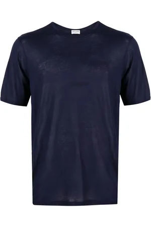 Saint Laurent Kortærmet T-shirt med rund hals