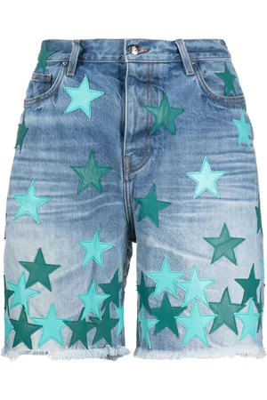 AMIRI Denimshorts med stjerneudsmykning