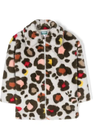 Kenzo Frakke i imiteret pels med broderet logo